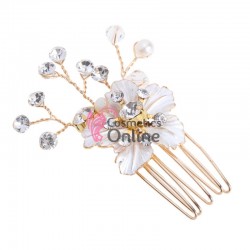 Accesoriu modern pentru decor par CA052 cu Cristale si perle 